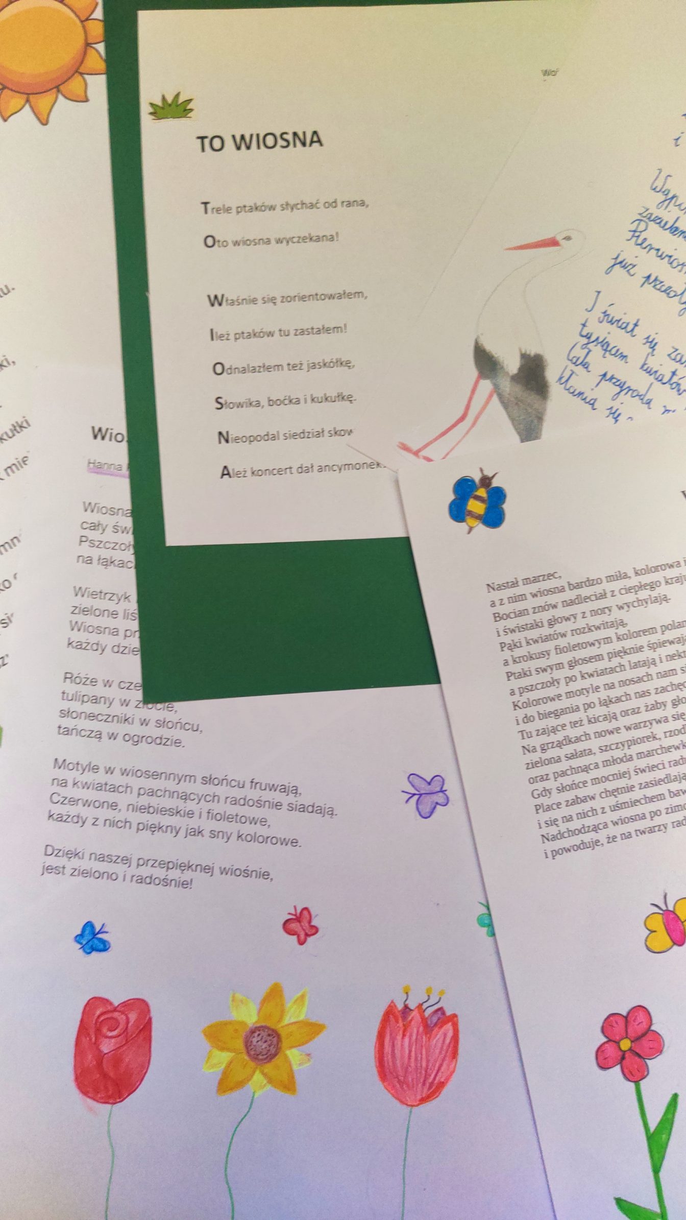 Prace konkursowe "Czuję wiosnę" w formie pisemnej