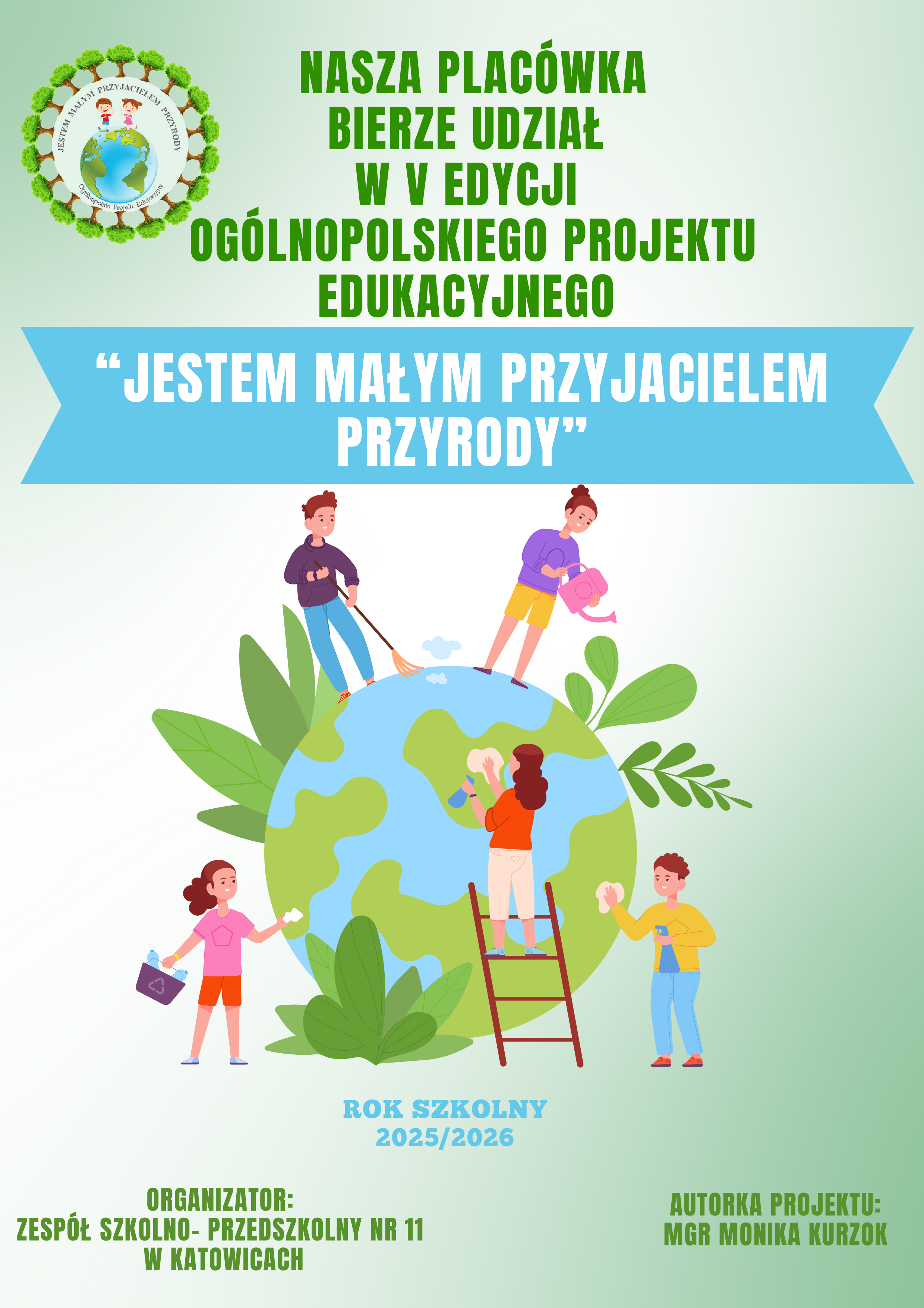 Logo projektu jestem małym przyjacielem przyrody