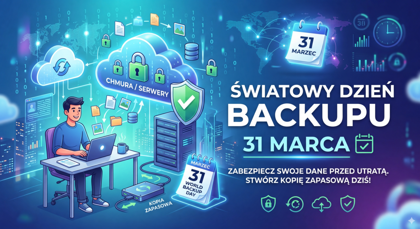 Światowy Dzień Backupu (World Backup Day) obchodzony jest corocznie. 31 marca, to inicjatywa przypominająca o konieczności tworzenia kopii zapasowych danych (zdjęć, dokumentów, kontaktów) na komputerach i urządzeniach mobilnych, aby chronić je przed utratą z powodu awarii, kradzieży lub cyberataków