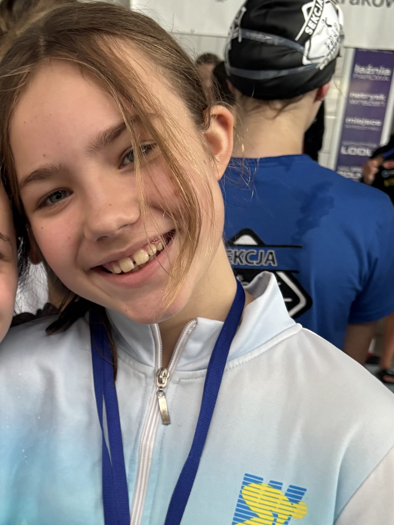 Uśmiechnięta Rita po finałowym pływaniu