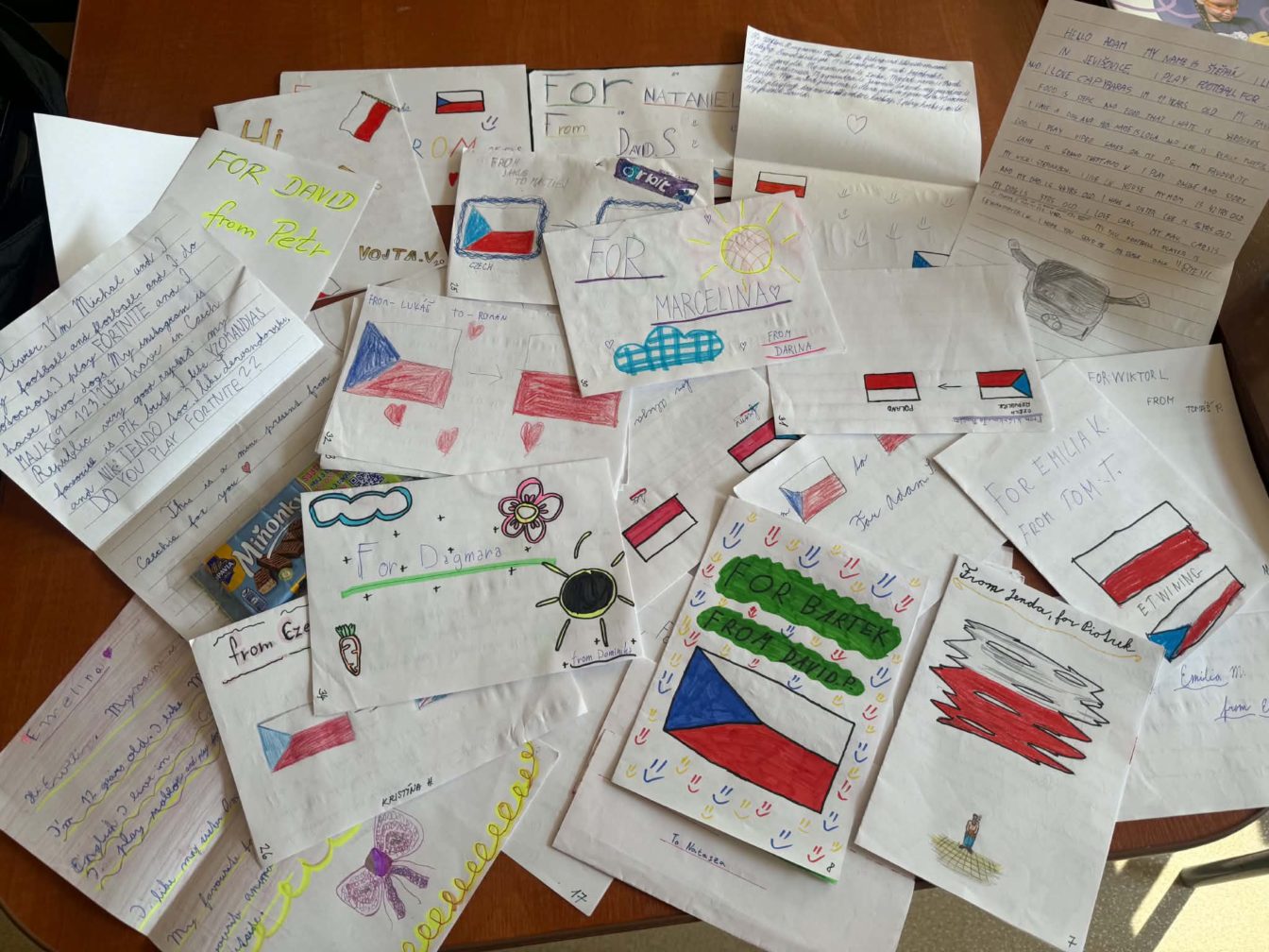 Kartki pocztowe przesyłane w ramach Międzynarodowy projek „Around the World with Postcards”